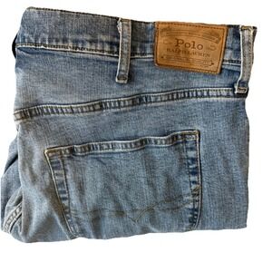 Polo Ralph Lauren Jeans 44x32 Light Wash Straight Leg Denim Mens